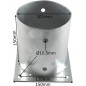 Lot de 5 Ancrage métallique rond 10 cm, hauteur 15 cm Support d'ancrage à Visser pour Poteau pour Béton, Clôtures, Gazebos Lot de 5 Ancrage métallique rond 10 cm, hauteur 15 cm Support d'ancrage à Visser pour Poteau pour Béton, Clôtures, Gazebos
