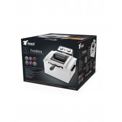 Freidora Thulos TH-FR5L - 5 Litros - Zona fría - 3 cestos incluidos - 3000 W, Acero inoxidable, Acero inoxidable