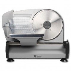 Fatiador elétrico, fatiador de presunto com interruptor de segurança, aço inoxidável, ajuste de espessura 0-15 mm, 150 W