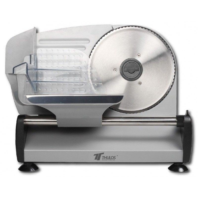 Electric Slicer, Ham Slicer with Safety Switch, Stainless Steel, Thickness Adjustment 0-15mm, 150W