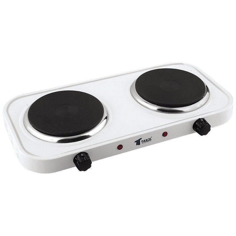 Fogão elétrico duplo 2000W, fogão para estudantes ou camping, 50x29 cm Fogão elétrico duplo 2000W, fogão para estudantes ou camping, 50x29 cm