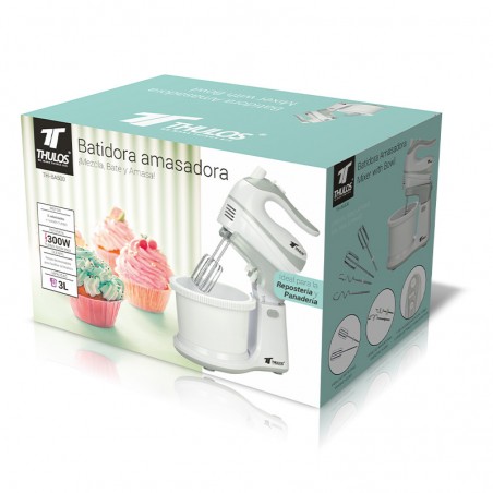 500W Electric Mixer with Bowl and Stand, Prep Mix+ 500W Electric Mixer with Beaters, 3L Bowl, 5 Speeds