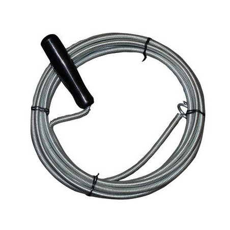 Crank unblocker spring for pipes, 3 meters x 9 mm
