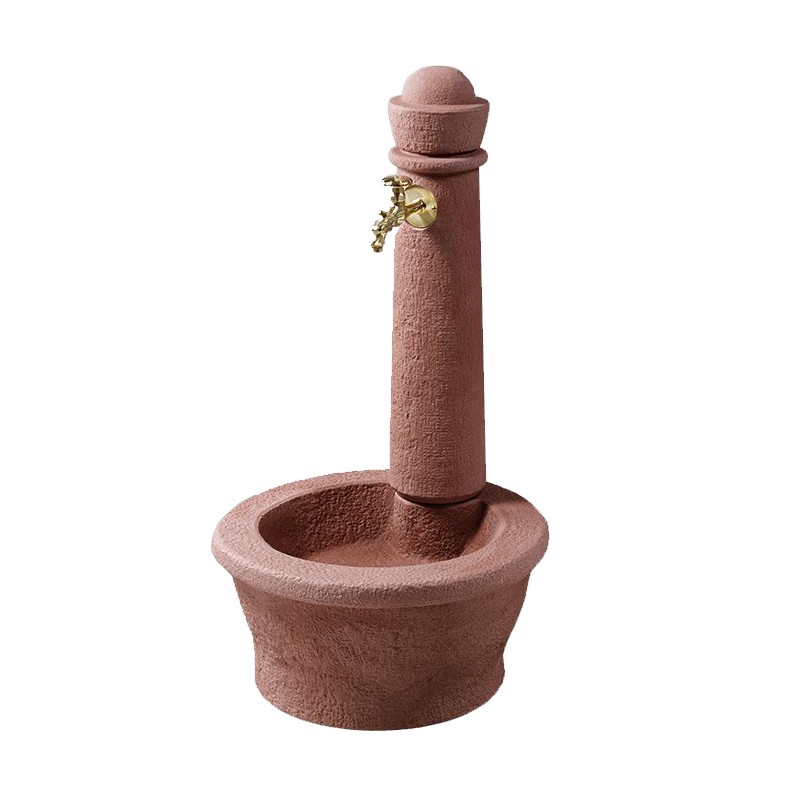 Fontana da Giardino Roma Rossastra, Imitazione Pietra Naturale. Altezza 100 cm, Larghezza 54 cm e Profondità 58 cm Fontana da Giardino Roma Rossastra, Imitazione Pietra Naturale. Altezza 100 cm, Larghezza 54 cm e Profondità 58 cm