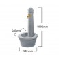 Gartenbrunnen Rom grau, im natürlichen Steinlook. Höhe 100 cm, Breite 54 cm und Tiefe 58 cm Gartenbrunnen Rom grau, im natürlichen Steinlook. Höhe 100 cm, Breite 54 cm und Tiefe 58 cm