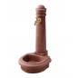 Gartenbrunnen Venedig rötlich, im natürlichen Steinlook. Höhe 90 cm, Breite 44 cm und Tiefe 52 cm