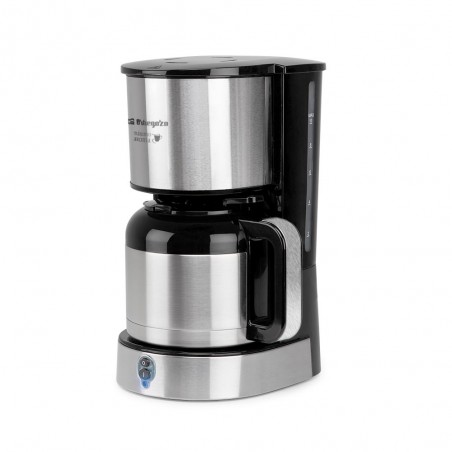 Cafetera de goteo Orbegozo, capacidad 1 L, para 10-12 tazas, potencia 800W, café filtrado rápido