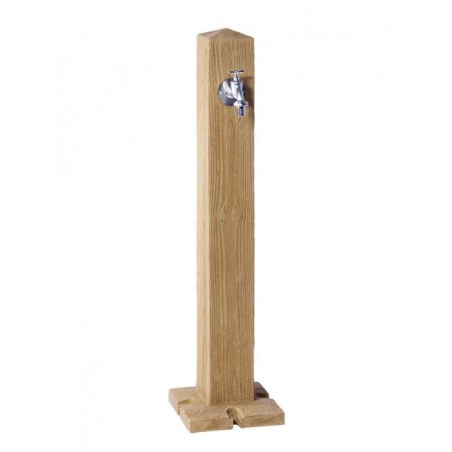 Natural wood imitation garden fountain