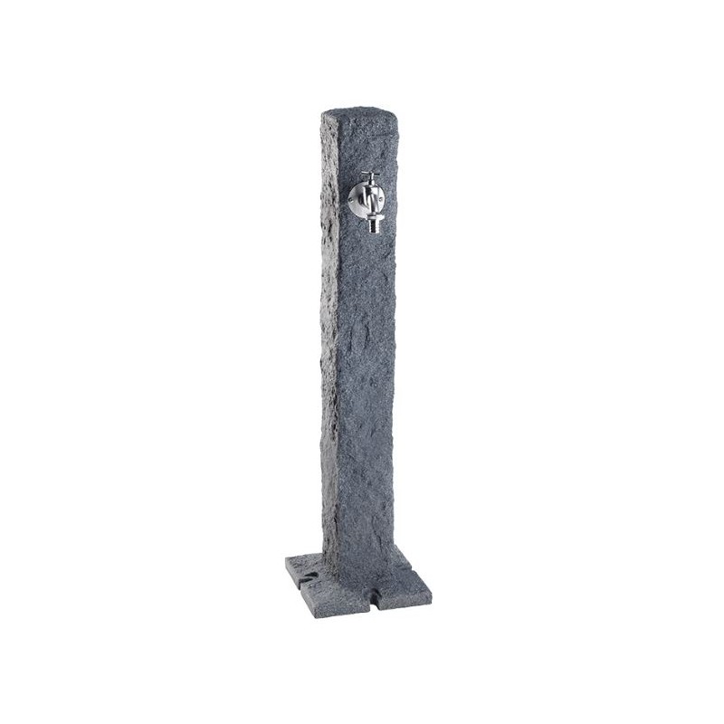 Fontaine décorative de jardin, imitation granit foncé + robinet, hauteur 100 cm | Point d'eau pour la décoration extérieure Fontaine décorative de jardin, imitation granit foncé + robinet, hauteur 100 cm | Point d'eau pour la décoration extérieure