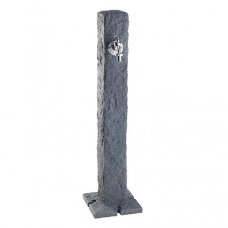 Fuente de jardin granito oscuro imitación piedra + Grifo, 100 cm