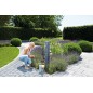 Decorative Garden Fountain, Dark Granite Imitation Stone + Tap, Height 100 cm | Water Feature for Outdoor Decoration