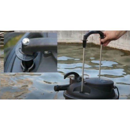 Filtro semiautomático GREEN RESET de 40 L com lâmpada UV de 20 W. Filtro para lago com capacidade máxima de 16.000 litros.