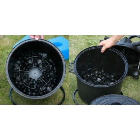 GREEN RESET 40L halbautomatischer Filter mit 20W UV-Lampe. Teichfilter 16.000 Liter max.