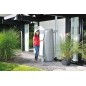 Serbatoio per Acqua Piovana Elegance Graf, Recuperatore d'acqua Piovana da 400 litri, 60x60x180 cm, grigio