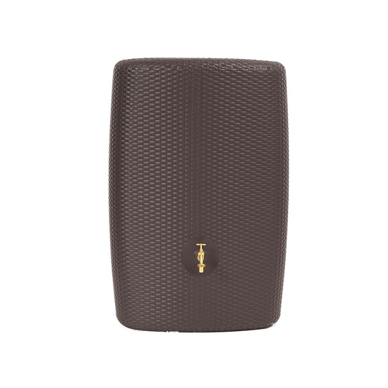 Tanque de Água da Chuva Sunda de 300 Litros | Tanque Decorativo 40x80x118 cm Marrom | Recipiente para Armazenamento de Água da C