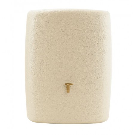 Serbatoio per acqua piovana Terra da 275 litri | Serbatoio decorativo 40x80x105 cm Beige | Contenitore per l'accumulo di acqua p