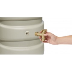 Depósito de agua de lluvia Graf. Depósito decorativo para agua 650 litros, 60x80x191 cm, beige