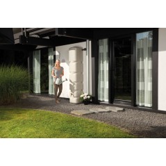 Serbatoio per l'acqua Piovana Graf. Serbatoio Decorativo per acqua da 300 litri, 42x40x210 cm, beige