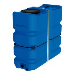 Réservoir rectangulaire pour eau potable de 2000 litres. Dimensions : 185x79x165 cm. Fabriqué en polyéthylène (PE)