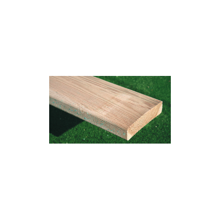 Treated wood decking, ideal for any type of construction. Dimensions: 2.8 x 12.5 x 300 cm.
