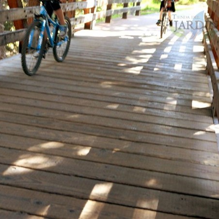 Treated Wood Decking 4.5x9x300 cm | Flooring and Cladding for Construction and Exterior