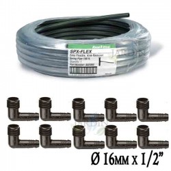 Pack Tubería Rain Bird SPX-Flex 30 mts + 10 Codos 16mm x 1/2"