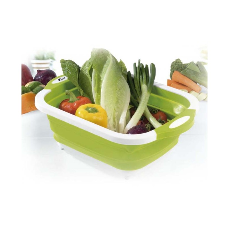 Thulos 3 in 1: Cutting board, basket and colander.