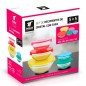 Set of 5 Glass Containers with Lids | Kitchen Food Containers with Plastic Lids | Dishwasher Safe