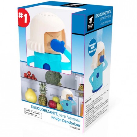 Refrigerator deodorizer, eliminates odors easily and quickly.
