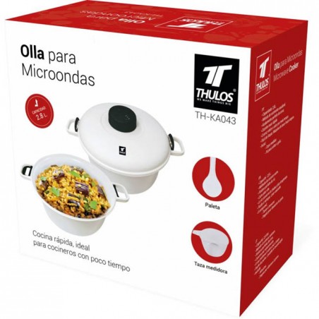 Panela de pressão para micro-ondas Thulos, capacidade 2,8 L.