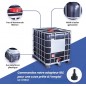 Regenwasserspeicher Schwarz Anti-UV Graf, IBC, Behälter 1000 Liter, Regenwassertank, 120x100x116 cm