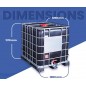 Regenwasserspeicher Schwarz Anti-UV Graf, IBC, Behälter 1000 Liter, Regenwassertank, 120x100x116 cm