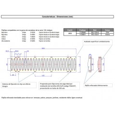 Floor evacuation grate, made of reinforced polypropylene with UV protection, Measurements 50x13cm