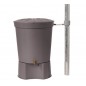 Serbatoio d'acqua in polipropilene da 300 L. Recuperatore d'acqua 82x86 cm, con base di supporto 53 x 33 cm, grigio Serbatoio d'acqua in polipropilene da 300 L. Recuperatore d'acqua 82x86 cm, con base di supporto 53 x 33 cm, grigio