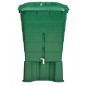 Depósito de agua de polipropileno 200 L Graf. Recuperador de agua 70x70x82 cm, con base 60x60x33 cm, verde