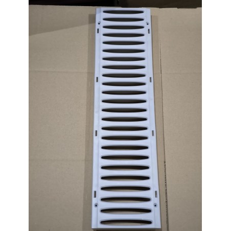 Grade de evacuação de piso 50x13cm, transitável, em polipropileno reforçado com proteção UV