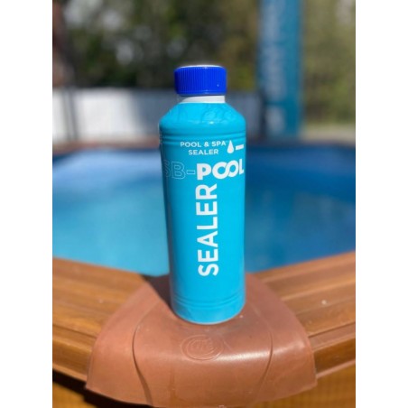 Produit anti-fuites pour fuites ou fuites d'eau dans les piscines, spas, réservoirs, canalisations... Flacon de 1 litre avec bou