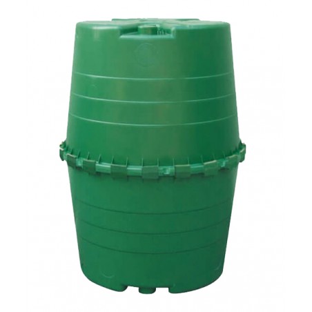 Polyethylene rainwater tank, 1300 liters, 118 x 156 cm. Suitable for underground installations.
