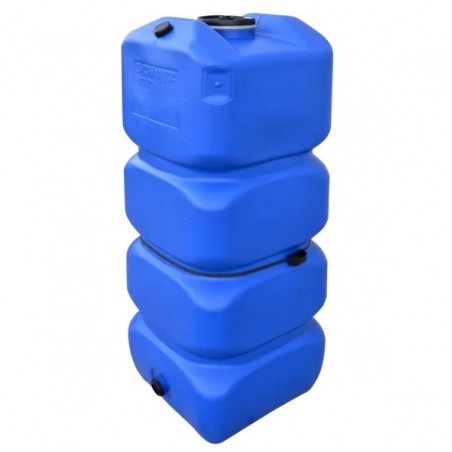 Wassertank für Trinkwasser 750 Liter, quadratischer Polyethylenbehälter für Trinkwasser, 74x74x166 cm