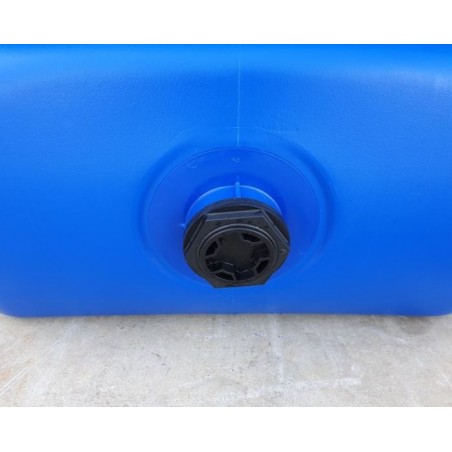 Réservoir d'eau potable carré Schütz 750 litres, 74x74x166 cm, recommandé pour une utilisation en extérieur, bleu