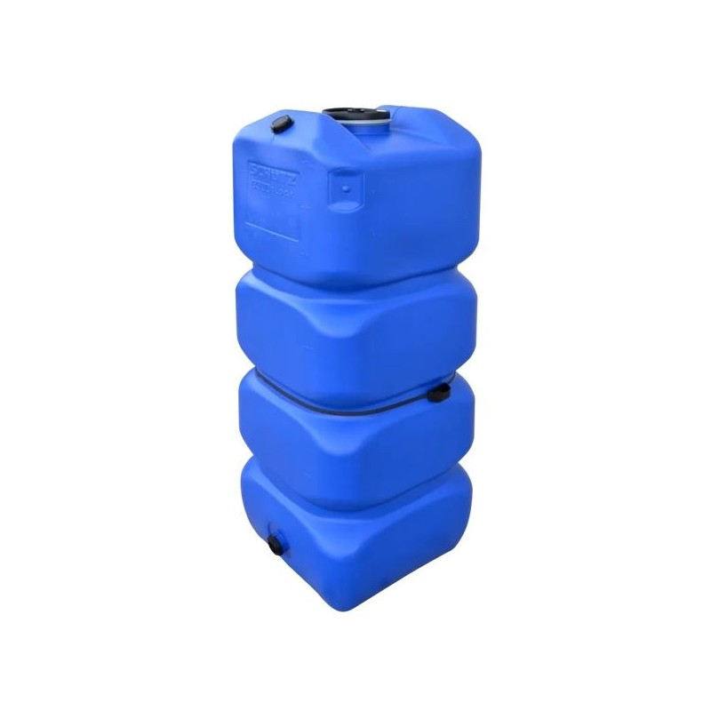 Schütz 1000-litre square drinking water tank, 78x78x195 cm, recommended for outdoor use, blue