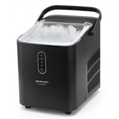 Máquina de gelo autolimpante portátil com alça, 8 cubos de gelo em formato de bala/6 a 8 minutos, 12 kg/24 h