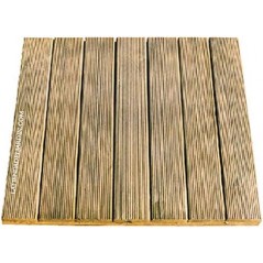 Carrelage droit en bois de pin 50x50 cm et 32 ​​mm, utilisé dans les patios, terrasses ou douches de piscine