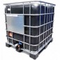 Recuperador de agua de lluvia negro Anti-UV Graf, tanque de 1000 litros, paleta de plástico, tanque de agua de lluvia