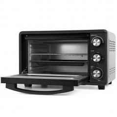 Forno elétrico de mesa de 25 litros, convecção de 1500 W, temporizador, seletor de temperatura, aquecimento superior e inferior