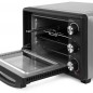 Forno elétrico de mesa de 25 litros, convecção de 1500 W, temporizador, seletor de temperatura, aquecimento superior e inferior Forno elétrico de mesa de 25 litros, convecção de 1500 W, temporizador, seletor de temperatura, aquecimento superior e inferior