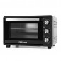 Forno elétrico de mesa de 25 litros, convecção de 1500 W, temporizador, seletor de temperatura, 47 x 38 x 29,5 cm, preto