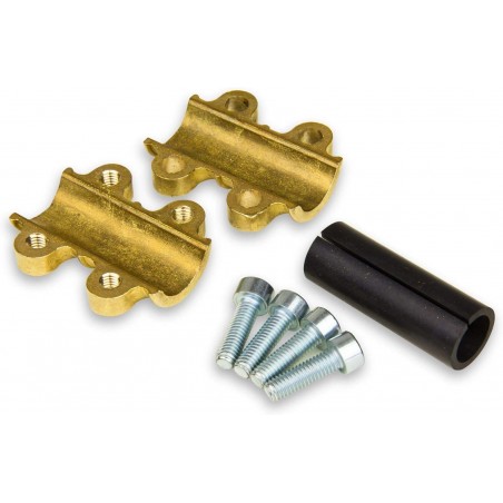 Reparatur von Kupferrohren 15mm. Klemmverbindungen aus Messing für die Reparatur von Kupferrohrlecks