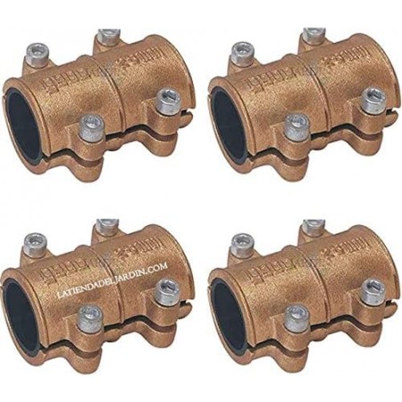 4 Stück Reparatur von Kupferrohren 28mm. Klemmverbindungen aus Messing für die Reparatur von Kupferrohrlecks