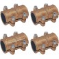 4 Stück Reparatur von Kupferrohren 28mm. Klemmverbindungen aus Messing für die Reparatur von Kupferrohrlecks 4 Stück Reparatur von Kupferrohren 28mm. Klemmverbindungen aus Messing für die Reparatur von Kupferrohrlecks